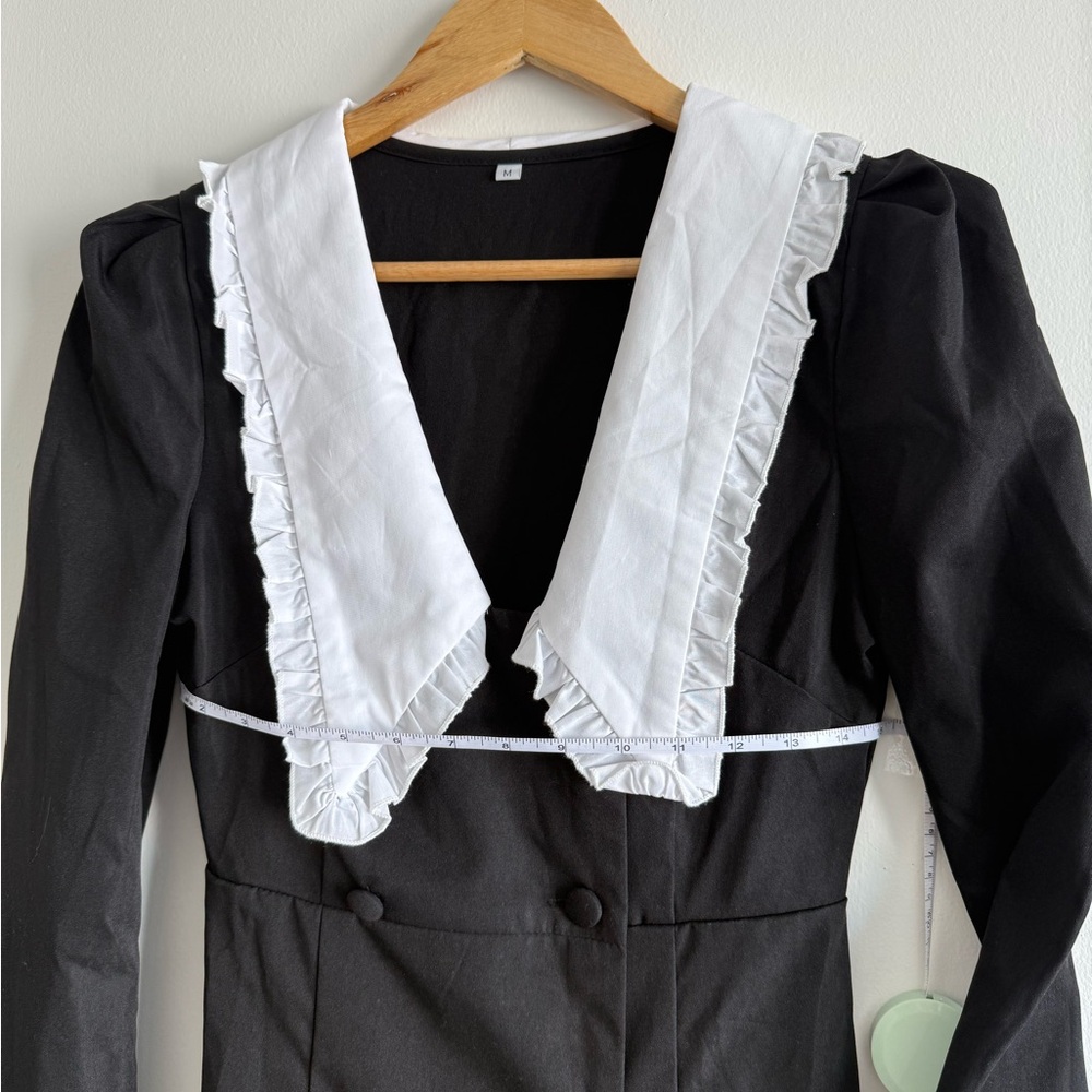 Black Dress with White Collar - Picture 3 of 4